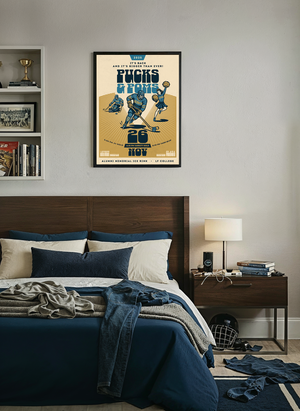 Pucks & Poms Classic Vintage Poster Art - $50 DONATED TO GLASA PER POSTER SOLD!