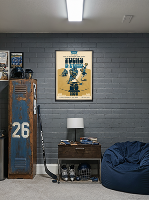 Pucks & Poms Classic Vintage Poster Art - $50 DONATED TO GLASA PER POSTER SOLD!