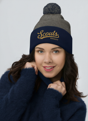 Scouts Hockey Script Pom Beanie
